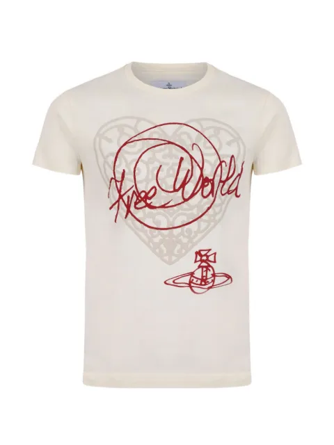 Vivienne Westwood heart-graphic T-shirt Neutrals 3G01005DJ001ME407