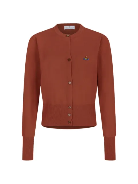 Vivienne Westwood Bea button embroidered cardigan Brown 1803002UY003F