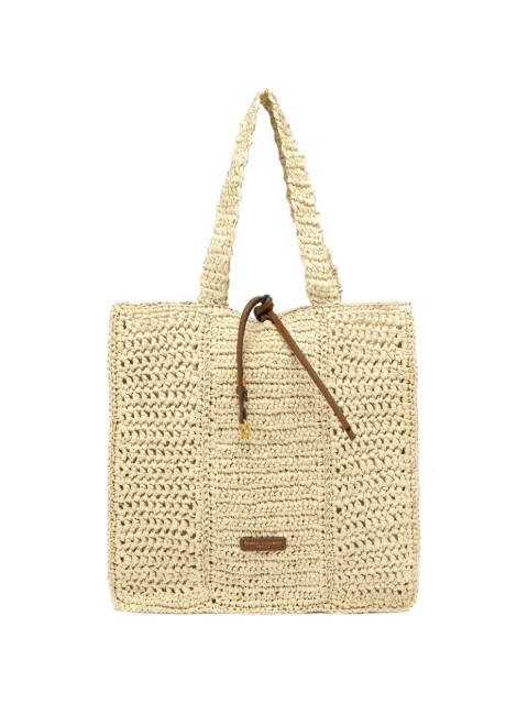 GIANNI CHIARINI Nefeli woven shoulder bag Neutrals BS11955COMMSTRCRCH850
