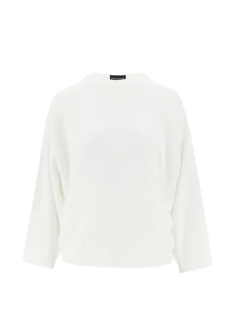 Emporio Armani Maglia ribbed knit sweater White EW004698AF21567U0006