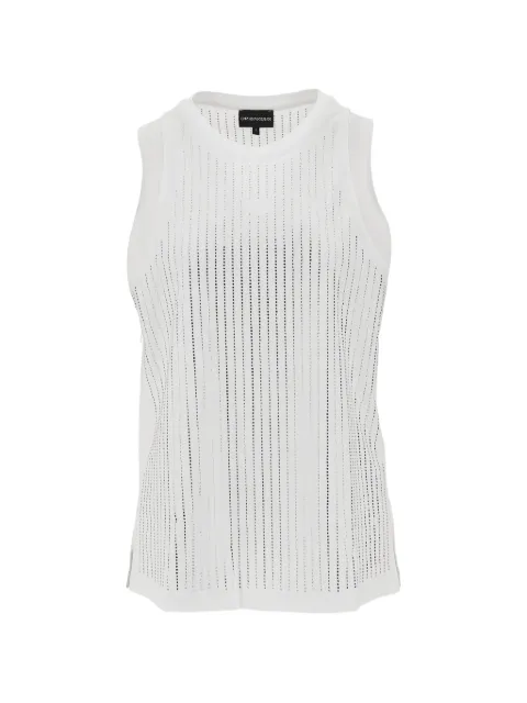 Emporio Armani perforated tank top White EW003602AF10003U0002