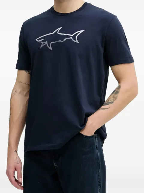 Paul & Shark shark-print T-shirt Blue 25411078013