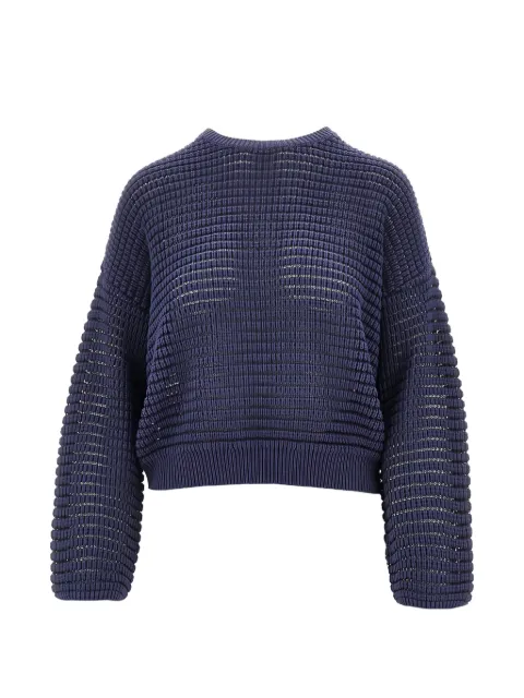 Emporio Armani perforated sweater Blue EW003015AF25930U