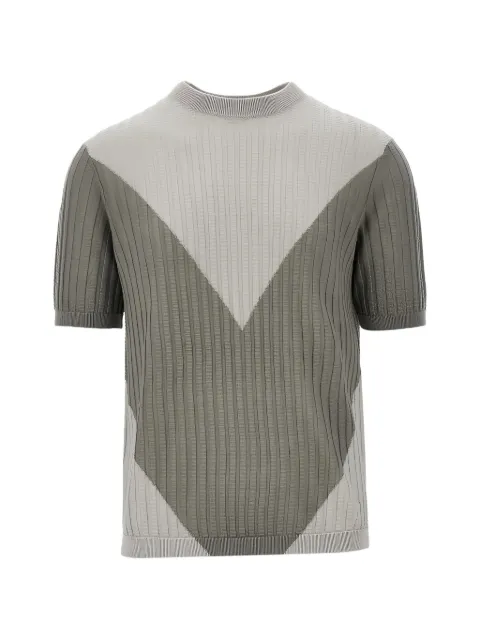Emporio Armani textured short-sleeved sweater Grey EM004627AF25250