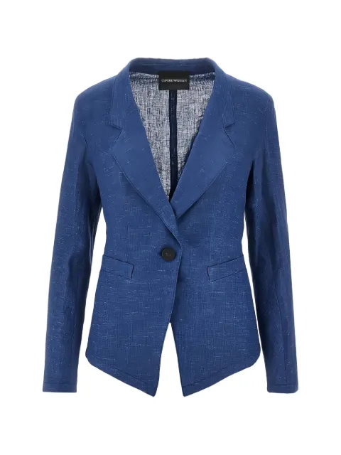 Emporio Armani flap-pocket single-breasted blazer Blue EW003980TE10381U9239
