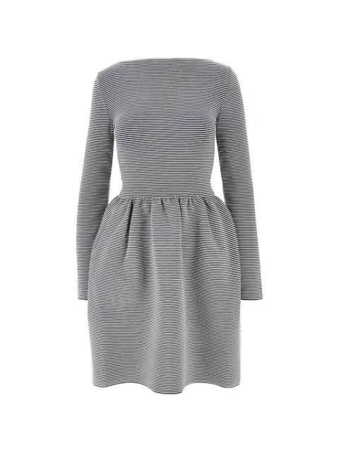 Emporio Armani striped mini dress Grey EW003012AF22447F8007