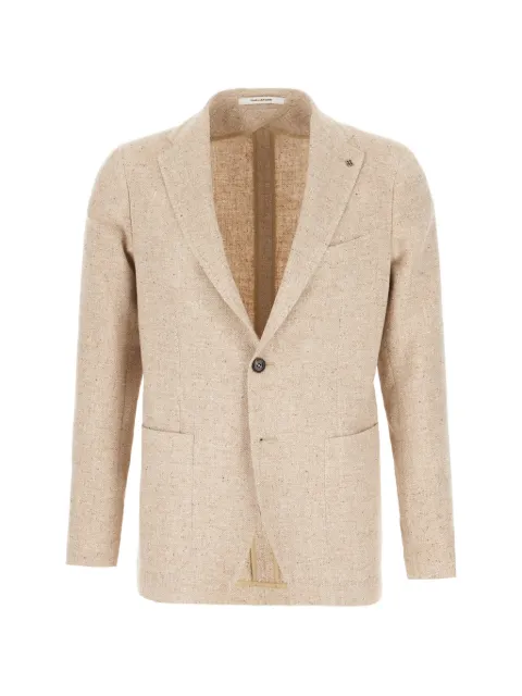 Tagliatore herringbone single-breasted blazer Neutrals 1SMC22K610084