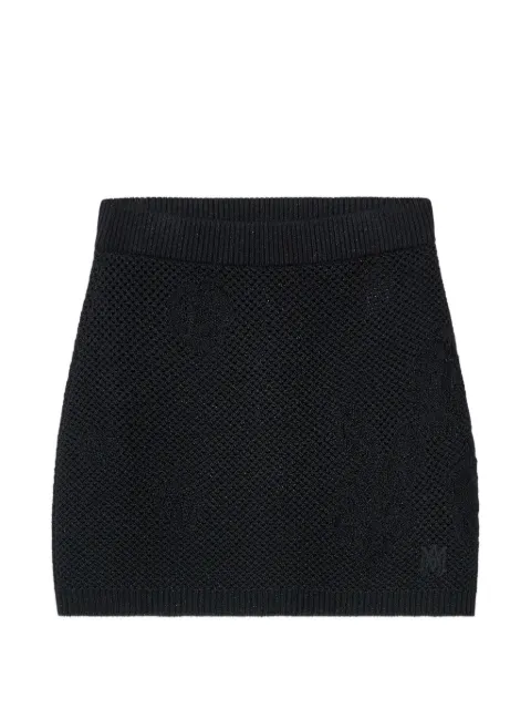 AMIRI floral crochet mini skirt Black AWBMSK1020