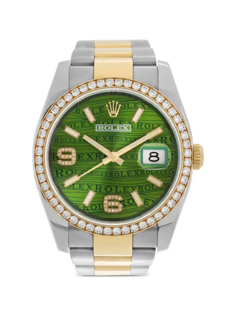 Rolex 2014 Datejust diamond 36mm Green 116243