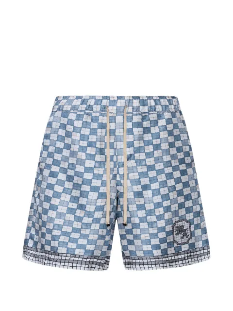 AMIRI MA Checkered shorts Blue AMBMSO1037