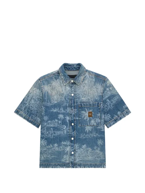 AMIRI Chateau Palms denim shirt Blue AMTOSH1121
