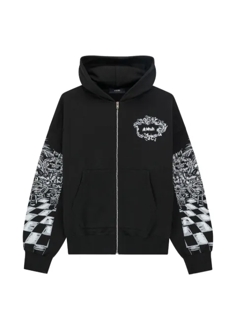 AMIRI zip-fastening hooded sweatshirt Black AMT0JR1099