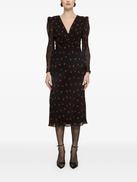 NISSA printed midi dress Black RC16512