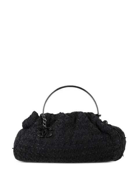 CHANEL Pre-Owned CC Tweed knitting tote bag Black RFCPUGBBA687173W