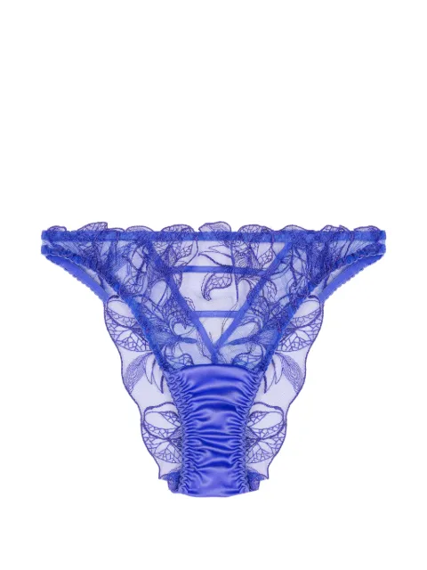 Fleur Of England Iris Brazilian floral-embroidery brief Blue IRISBRAZILIANBRIEF