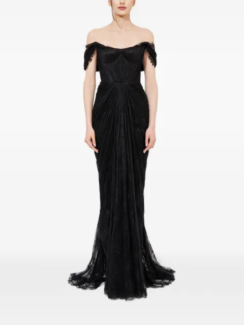 Iris Serban Iolanda off-shoulder maxi dress Black IOLANDALACE