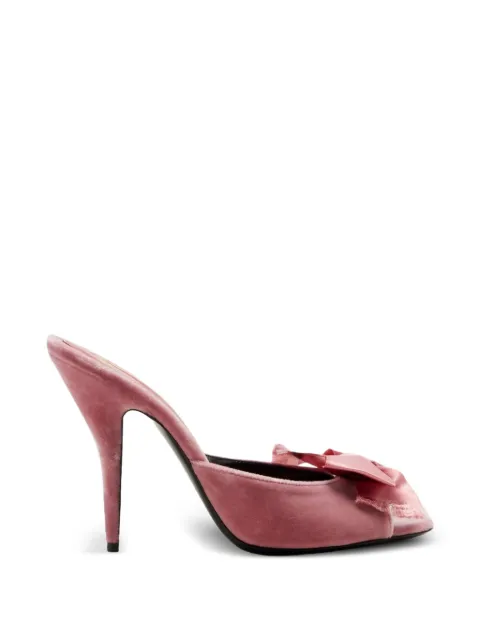 Valentino Garavani Marie A velvet slide sandals 105mm Pink WS0PK0XGT
