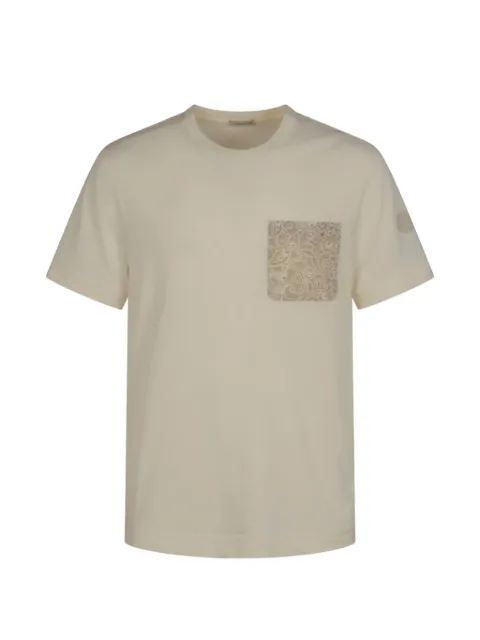 Moncler paisley-pocket cotton T-shirt White L10918C0007089B8Q