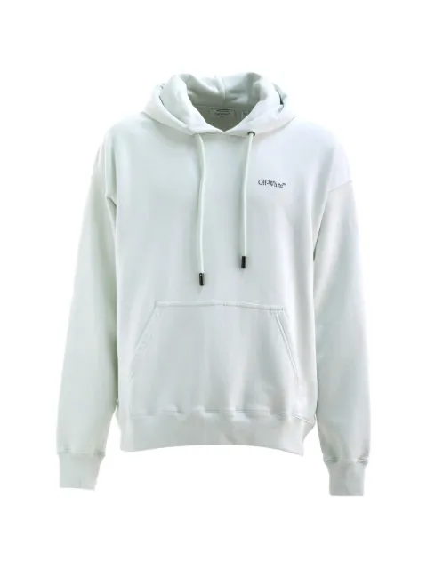 Off-White logo-detail hoodie Blue 44MBB085S26F00A332