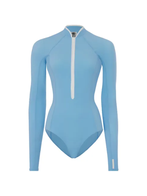 Hunza G Tyra long-sleeve swimsuit Blue TYRASWIMUPF50