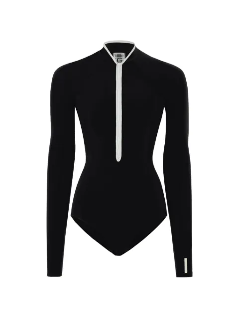 Hunza G Tyra long-sleeve swimsuit Black TYRASWIMUPF50