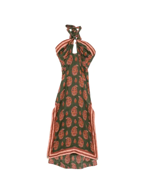 Johanna Ortiz paisley-print cutout dress Green PT03897