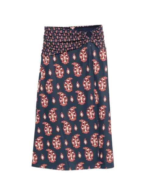 Johanna Ortiz The Sun paisley-pattern midi skirt Blue PT03978