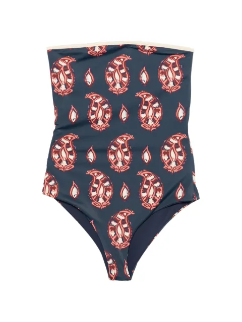 Johanna Ortiz Alta Mar paisley-print swimsuit Blue PT03903