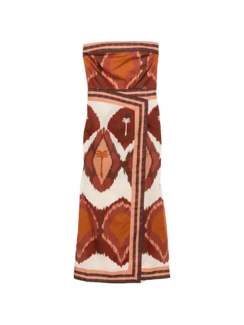 Johanna Ortiz Anciente Peru strapless maxi dress Neutrals PT04005