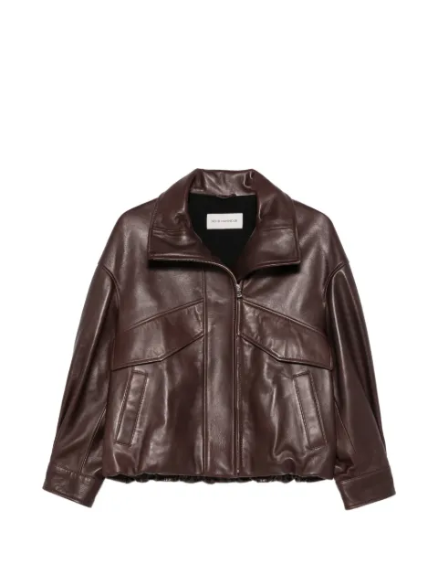 Nour Hammour Roland leather jacket Brown PF26JK07