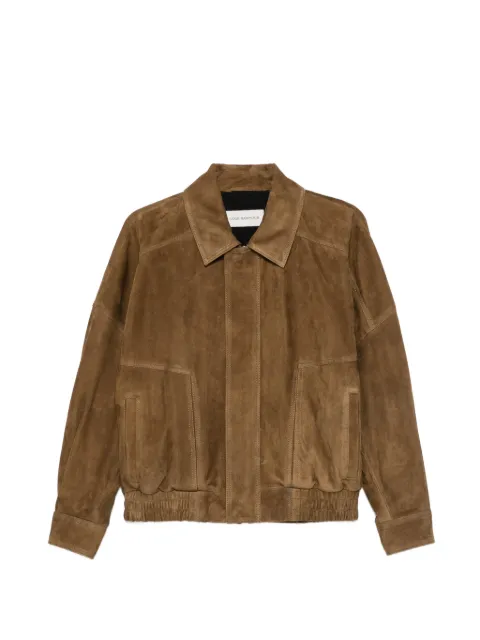 Nour Hammour Dalma suede bomber jacket Brown PF26CO1
