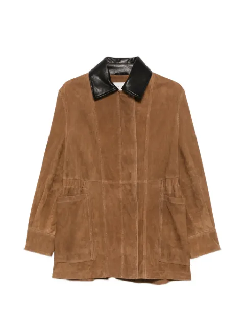 Nour Hammour Grange suede jacket Brown PF26JK26
