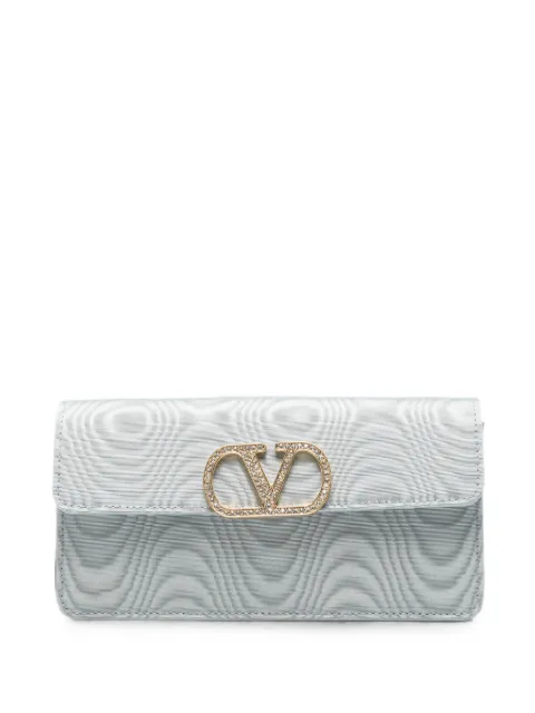 Valentino Garavani VLogo Signature moiré cross body bag Blue 9W2P0BB4YRE