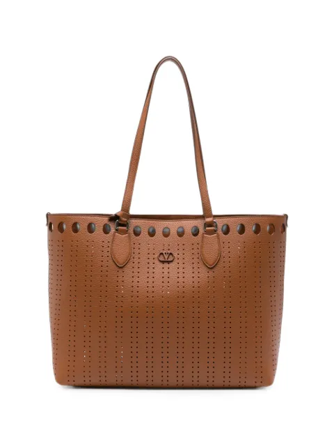 Valentino Garavani large Dottie laser-cut tote bag Brown WB0T60EGL