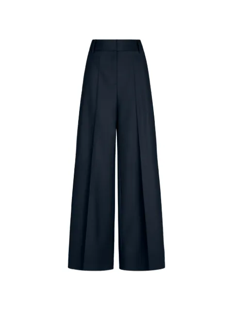 Oscar de la Renta wide-leg wool-blend pant Blue 25CN304BISBLK