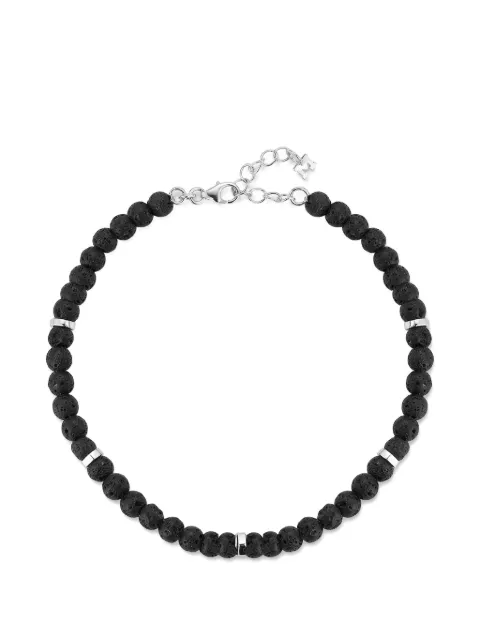 Mateo Hex Nut lava rock bead bracelet Black HEXNUTLAVAROCKBEADBRACELET