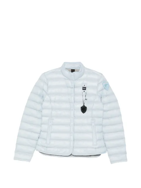 Blauer logo-patch quilted jacket Blue 26SBLDC02173007104