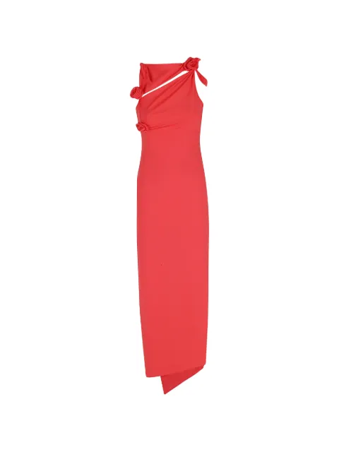Coperni flower knot-detail dress Red COPR44F5021098