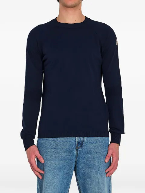 Moncler Grenoble ribbed round-neck knit sweater Blue L10979C00001M1183