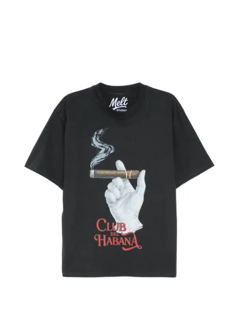 Melt cigar-print T-shirt Black MS5195