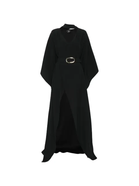 Taller Marmo Cassandra V-neck belted dress Black TMPS2630133
