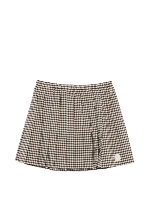 Moncler checked pleated mini skirt Brown L10932D00020599DI