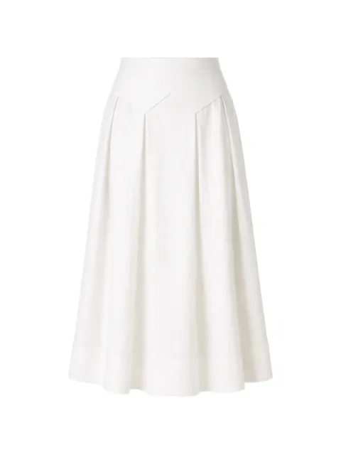 Temperley London Elodie pleated midi skirt Neutrals 26UELO55049