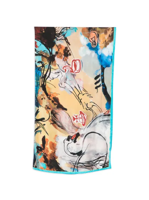 Vivienne Westwood printed scarf Blue 81030034W01FV