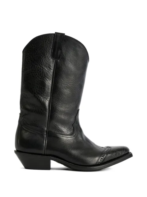 OUR LEGACY Consultant pointed-toe leather boots Black A2267CDB