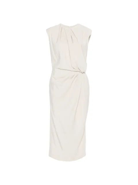 Phisique Du Role twisted-design midi dress Grey 26P083