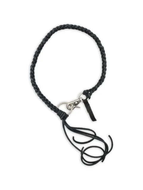 OUR LEGACY braided leather key chain Black A2268LBL