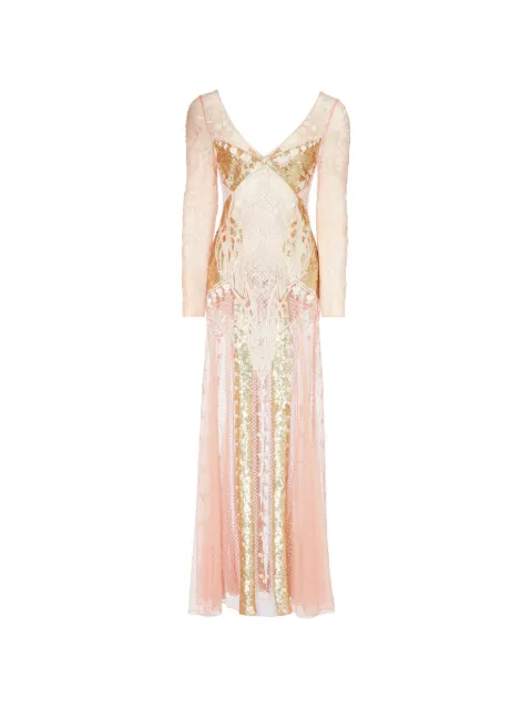 Temperley London Gigi embroidered maxi dress Pink 26UGGI54647