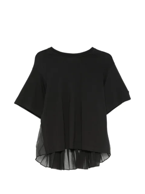 Sportmax pleated-panel T-shirt Black 2612941041600