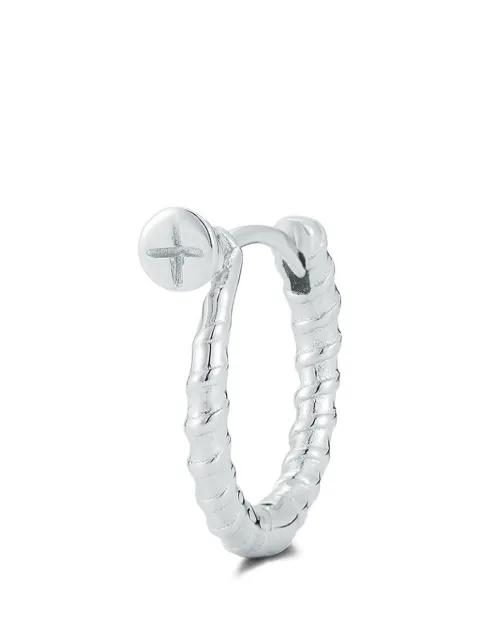 Mateo screw hoop earring Silver SCWHE01
